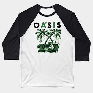 Vintage Tropical Oasis Retro Travel Baseball T-Shirt